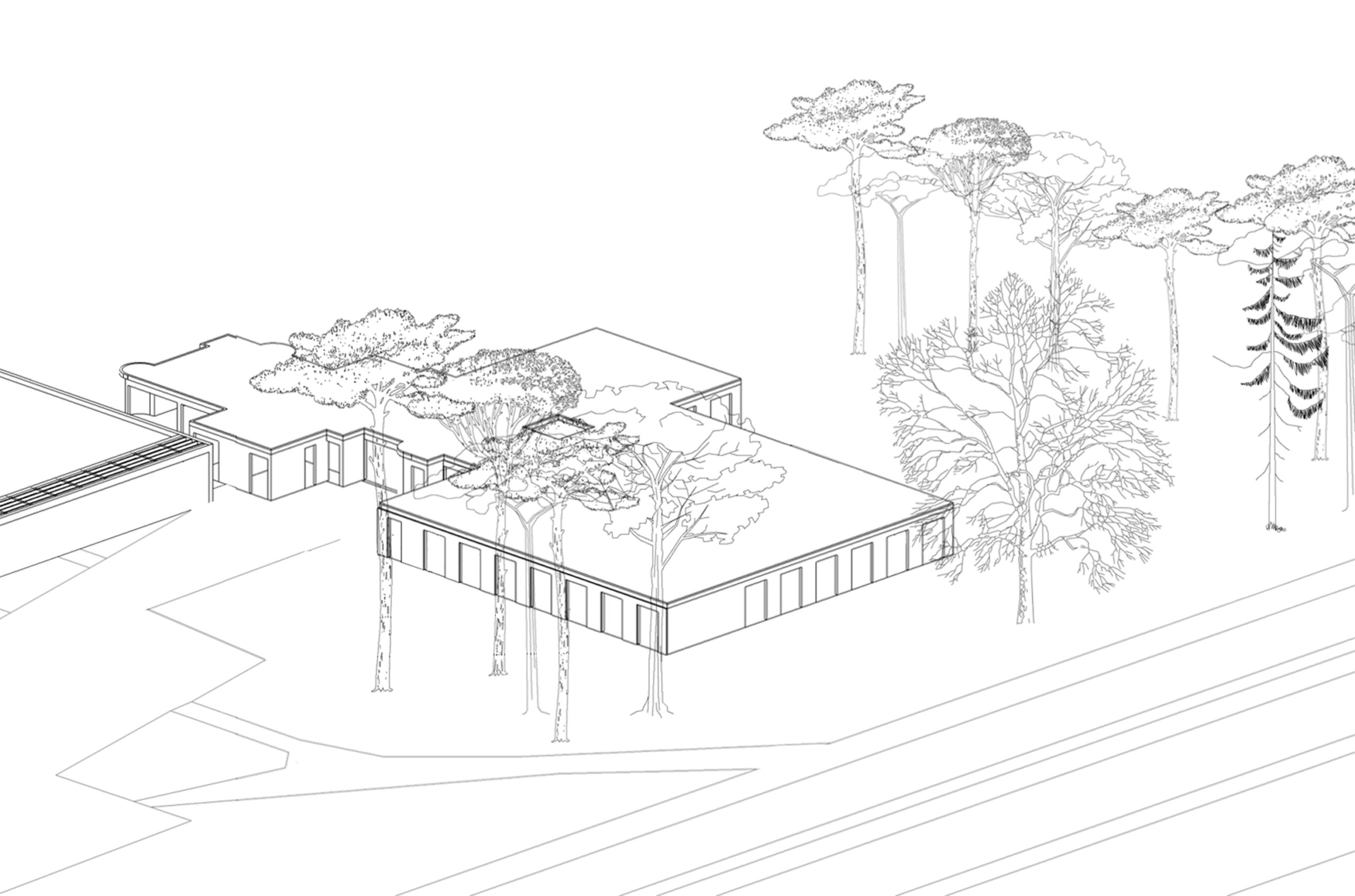 axonométrie bâtiment existant / esnardsanz architectes