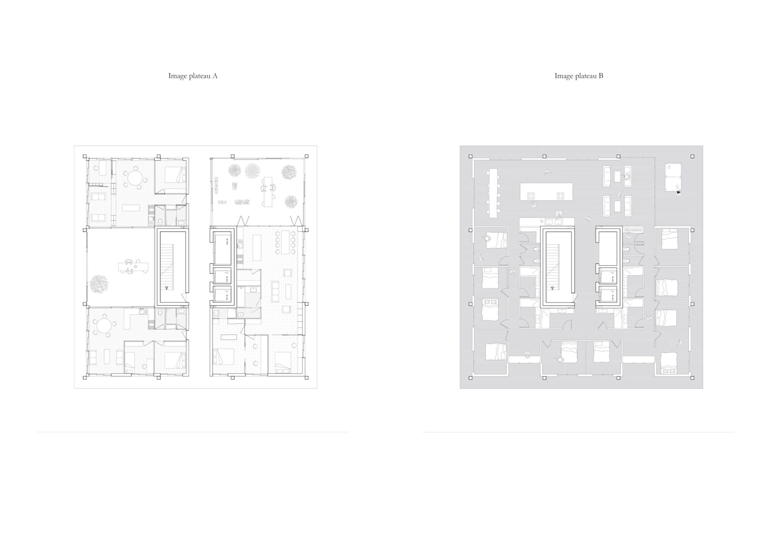 Plans Plateau A & B / Gautier BAUFILS & Gaspard JOURNET