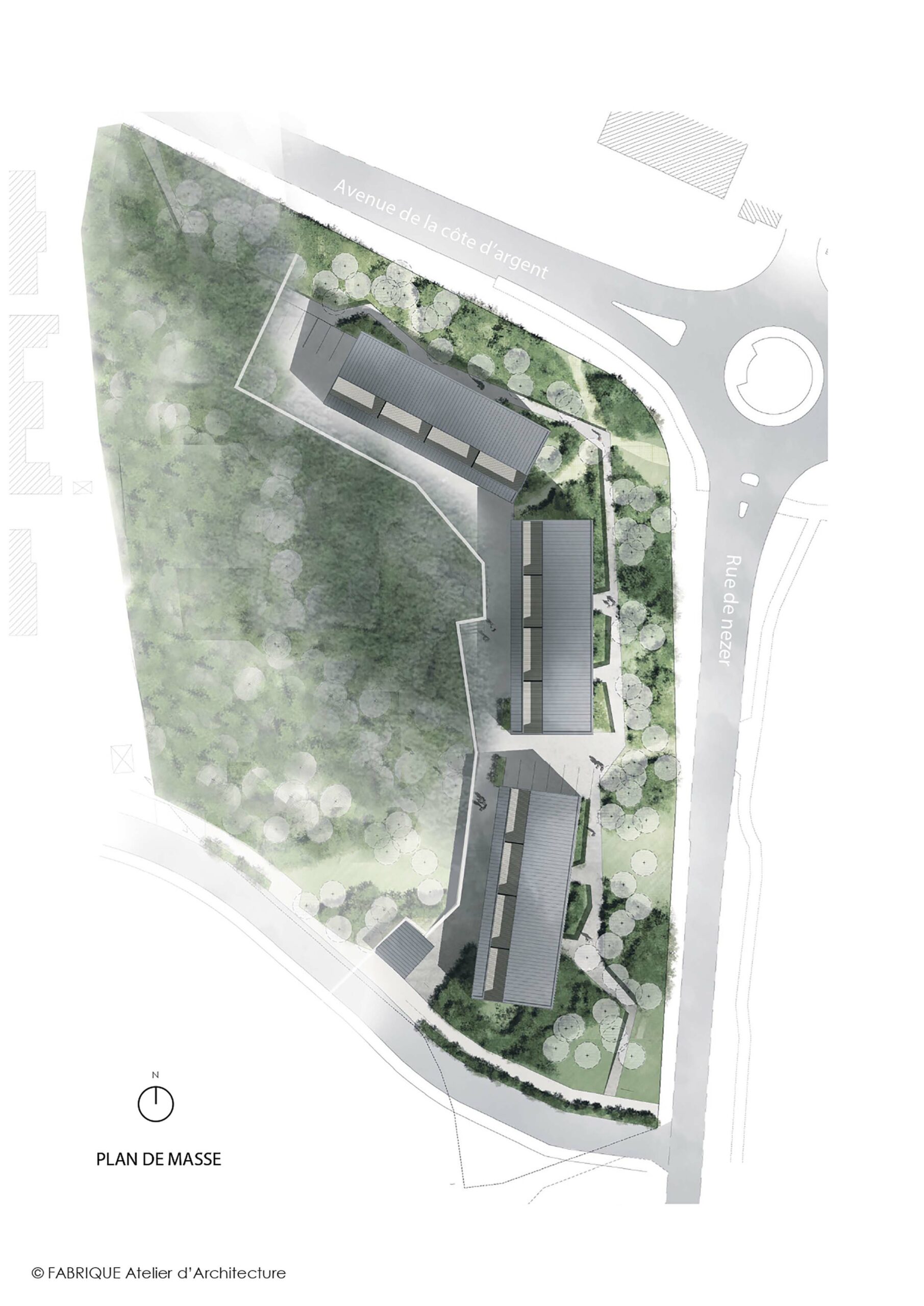 Plan de masse / Fabrique Atelier d'Architecture