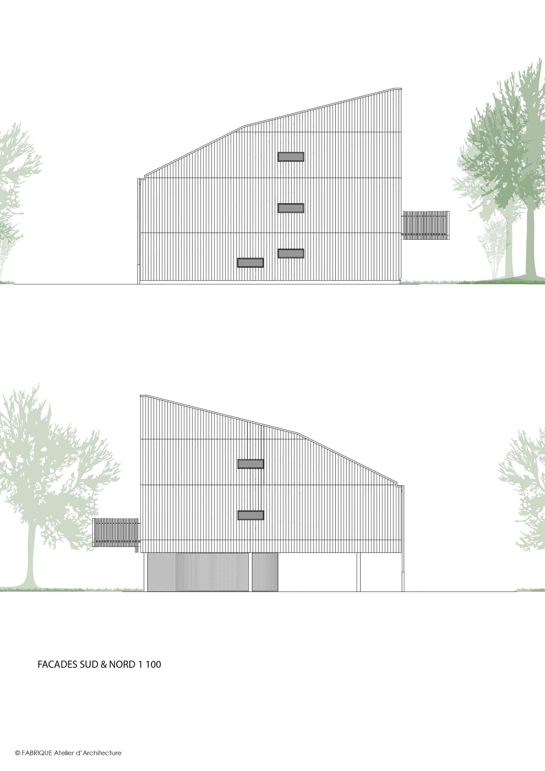 Pignons Nord et Sud / Fabrique Atelier d'Architecture