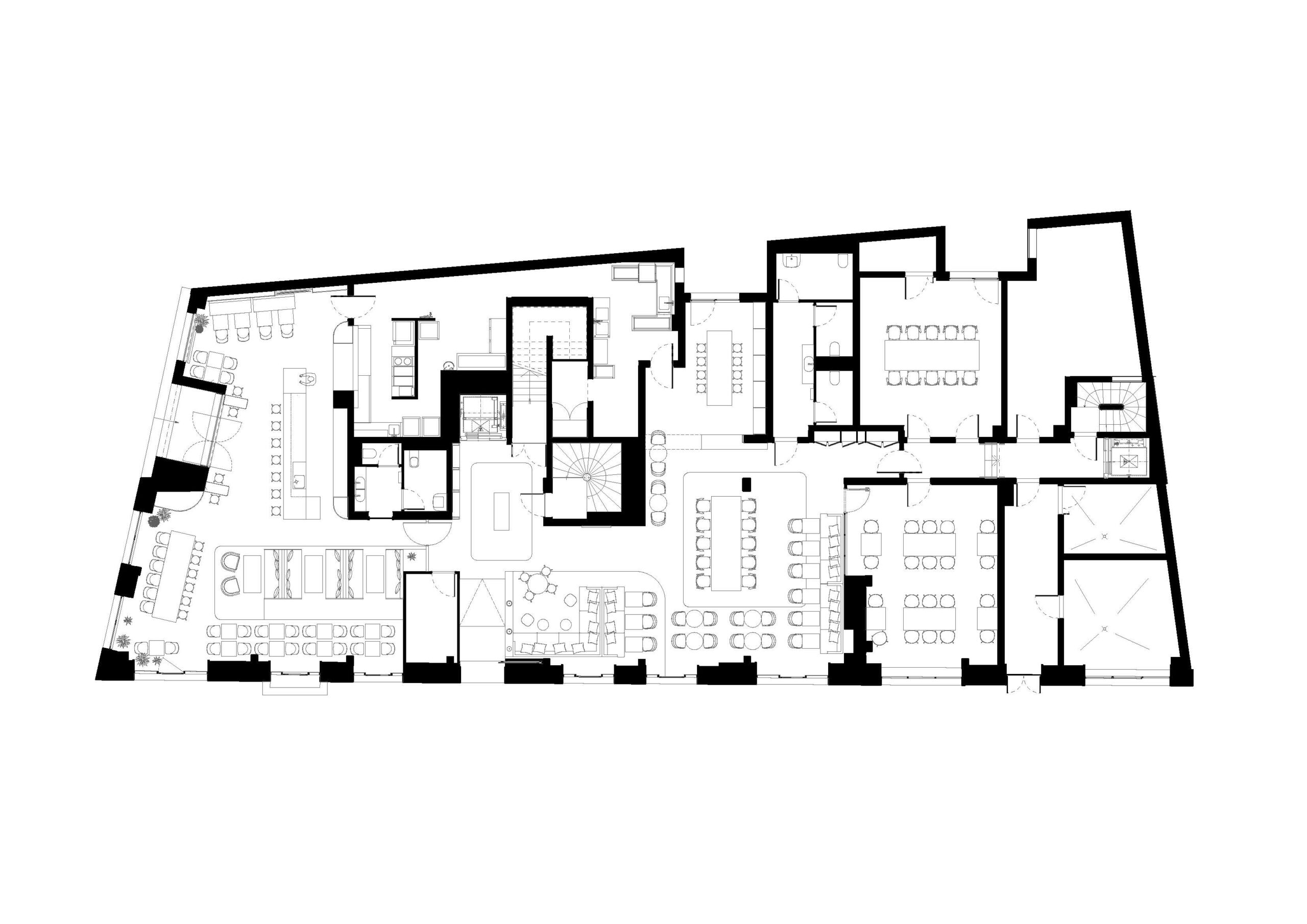 Plan du rez-de-chaussée / © Atelier Cambium