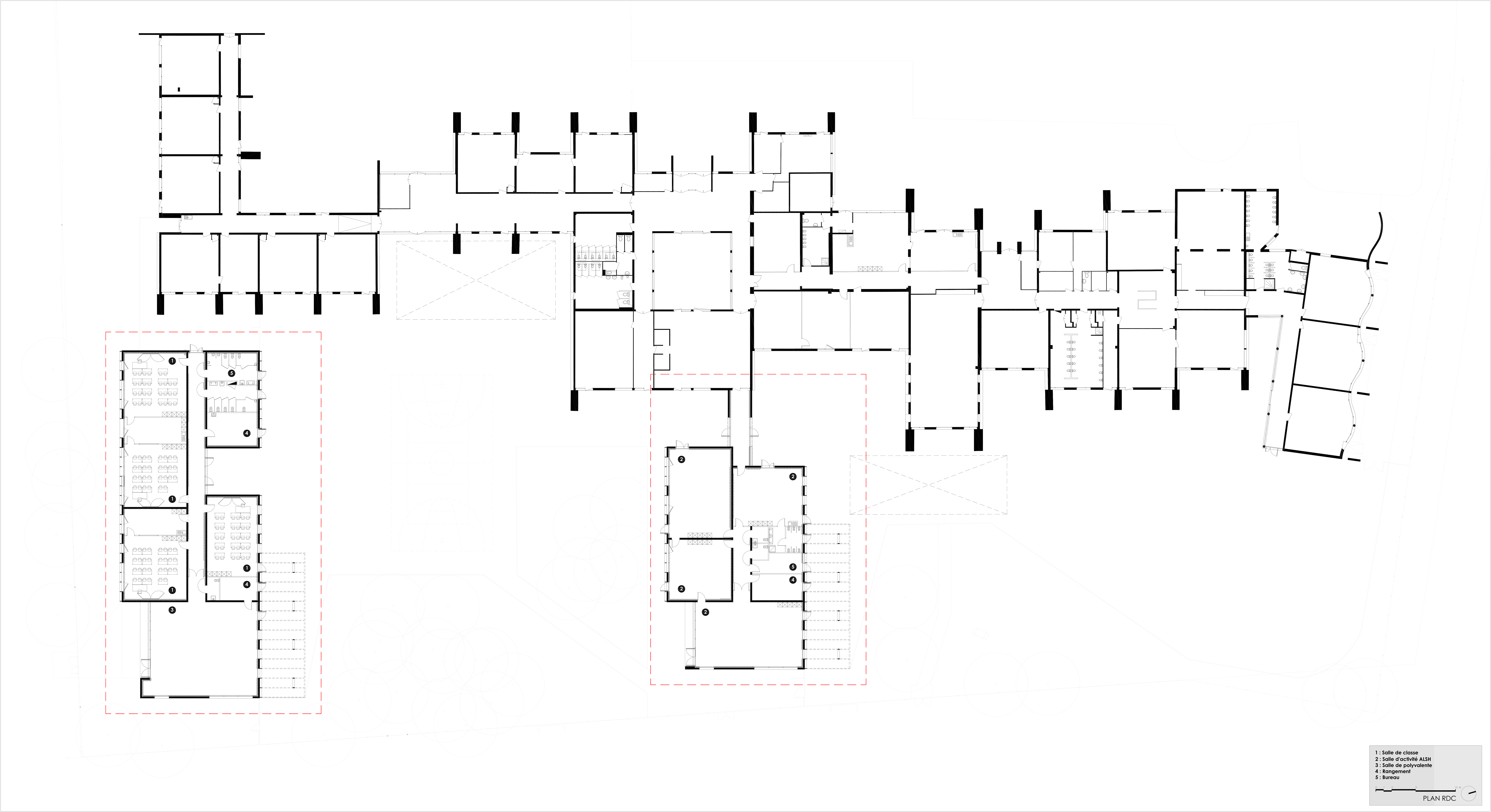 Plan RDC / Atelier d'architecture Yvain Renard