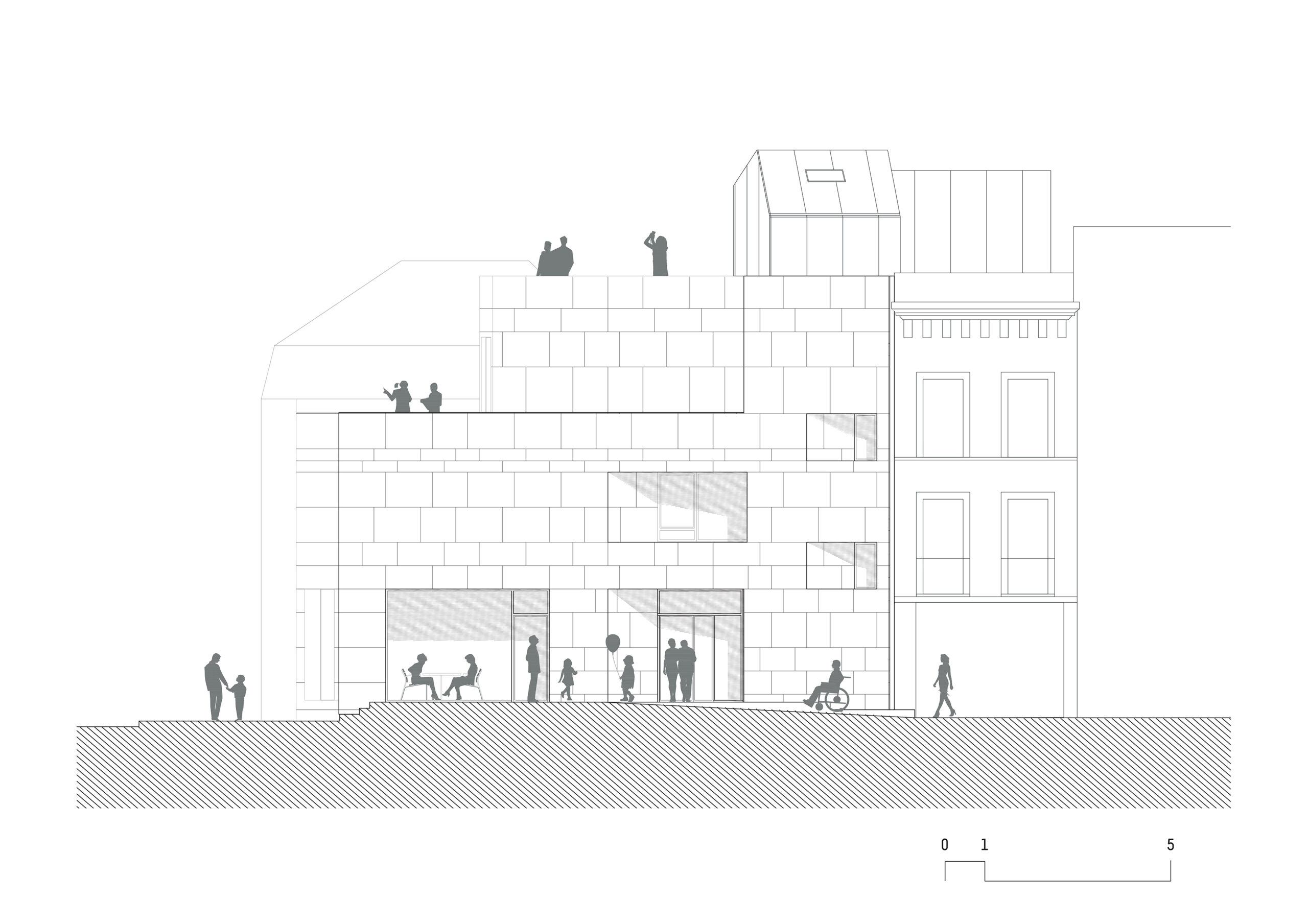 Façade place de la Citadelle / gayet roger architectes