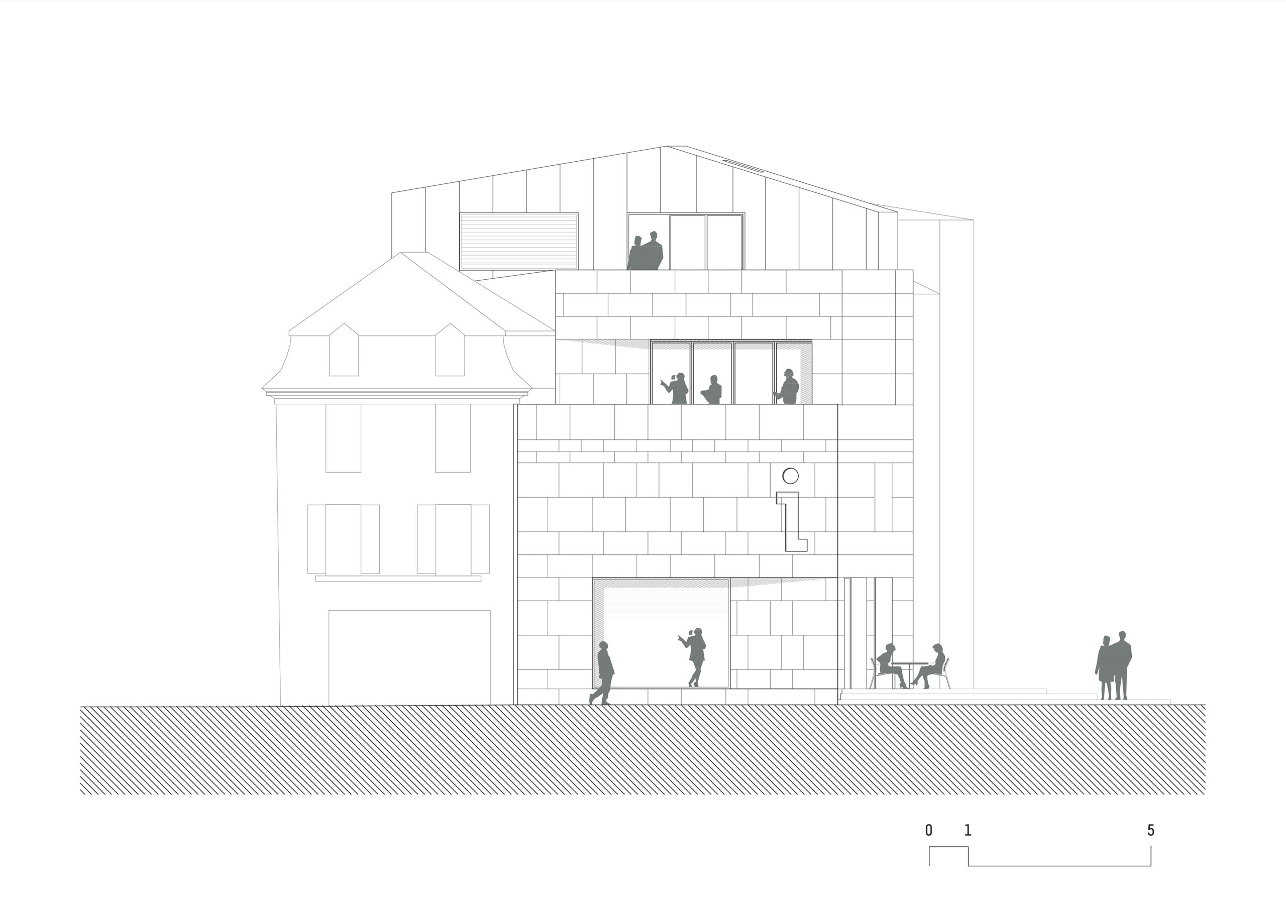 Façade cours Vauban / gayet roger architectes