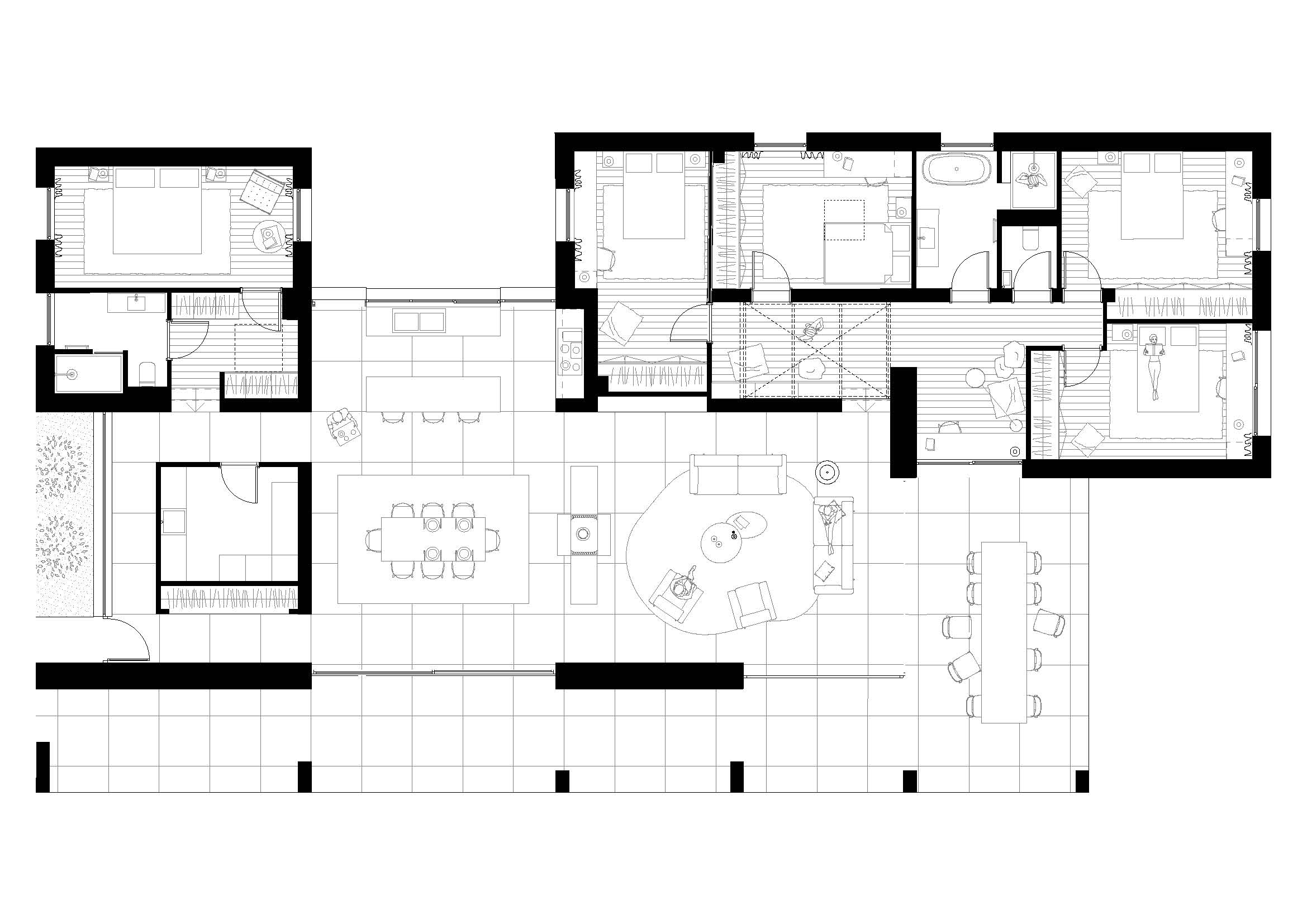 Plan du rez-de-chaussée / © Atelier Cambium