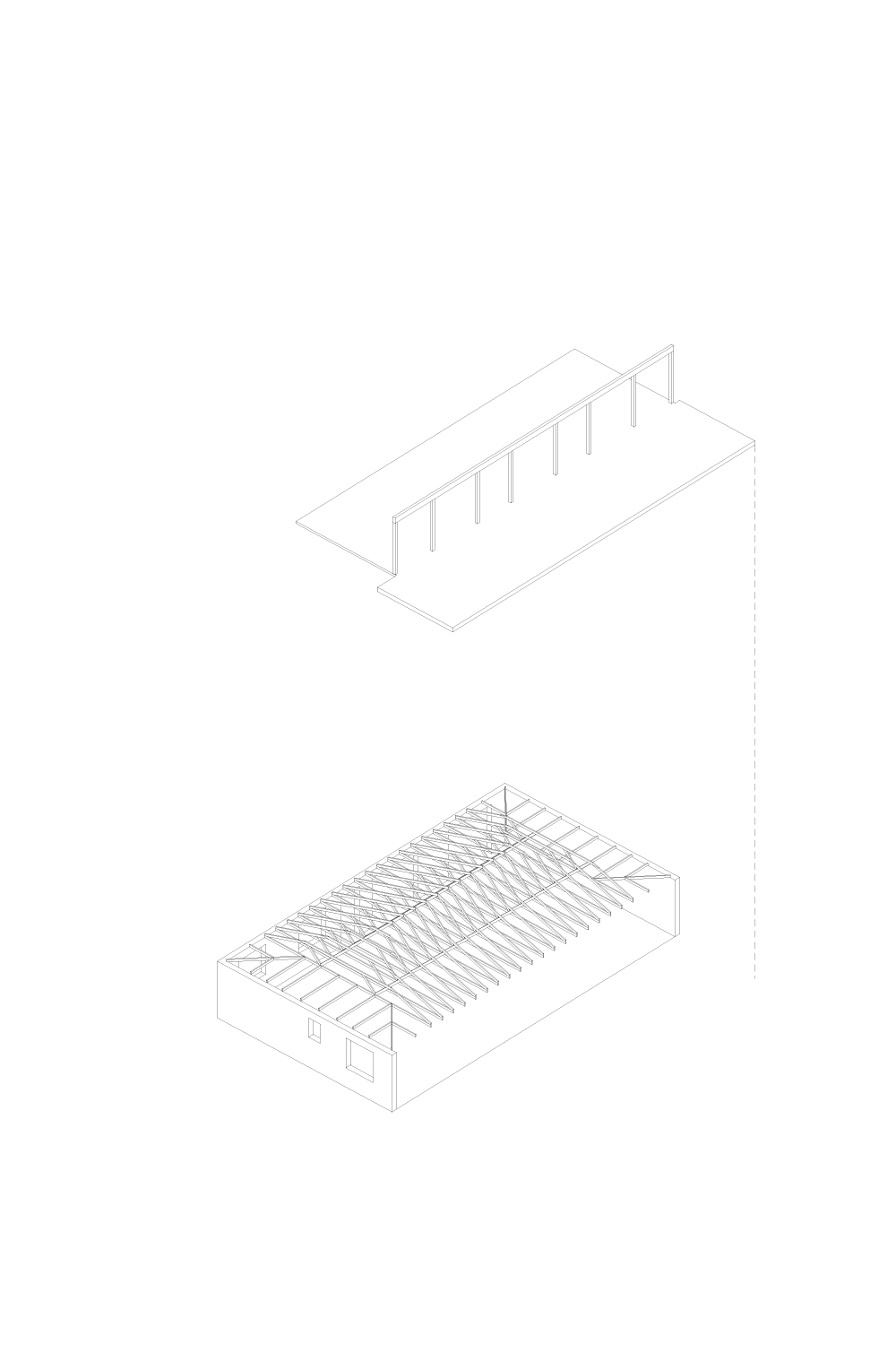 axonométrie éclaté - structure /