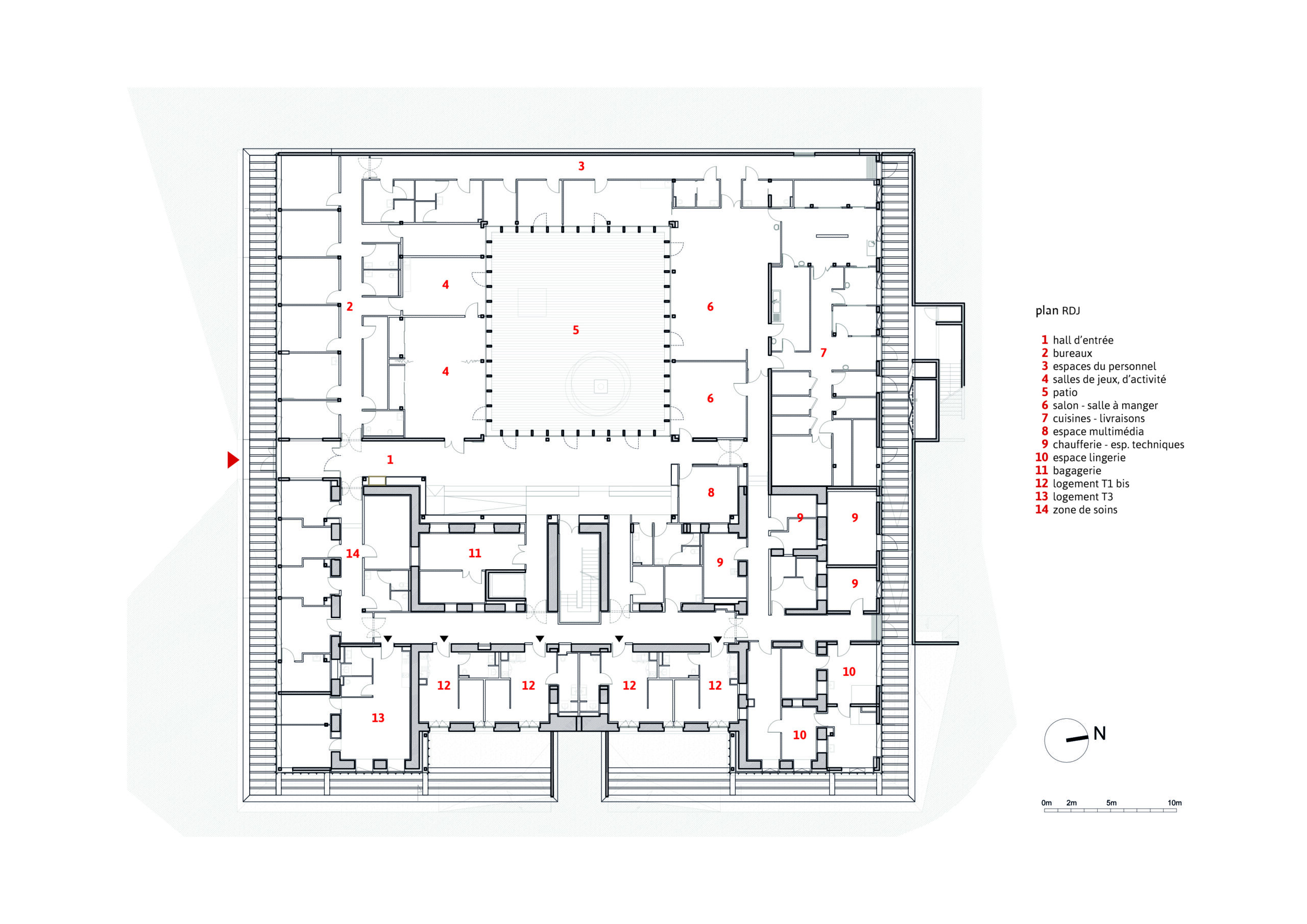 plan rez-de-jardin / MHJV