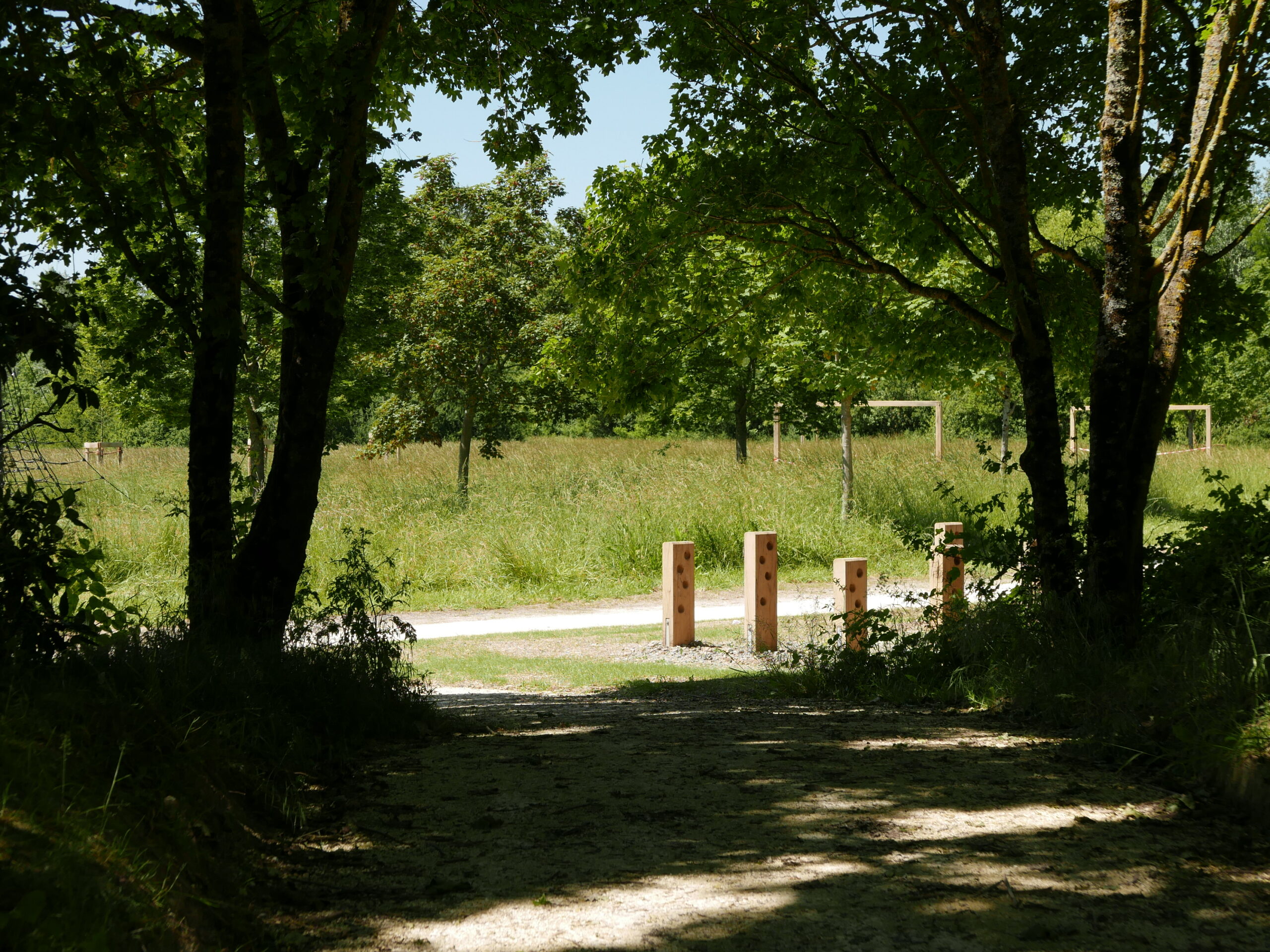 Entrée du site - Appusi vélos / Bertrand Massé paysagiste
