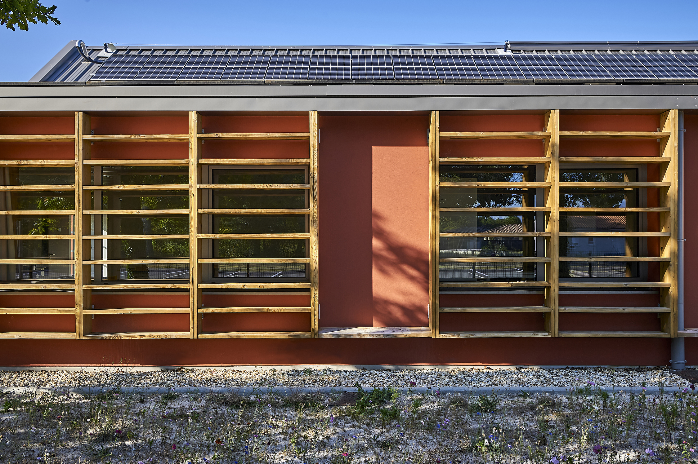Détail de façade sud / Philippe Caumes Photographe