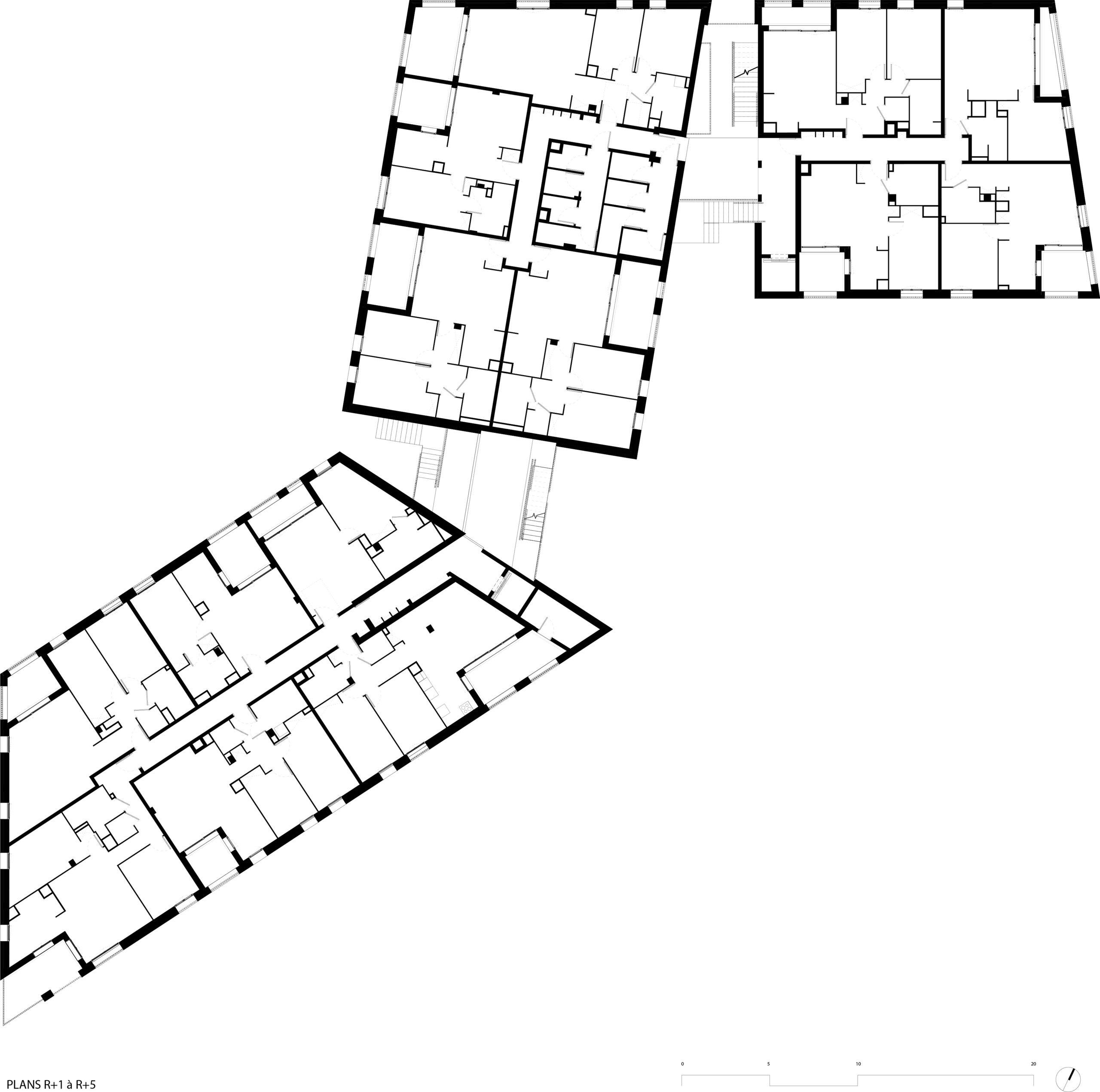Plan R+1 à R+5 / TAA Bordeaux