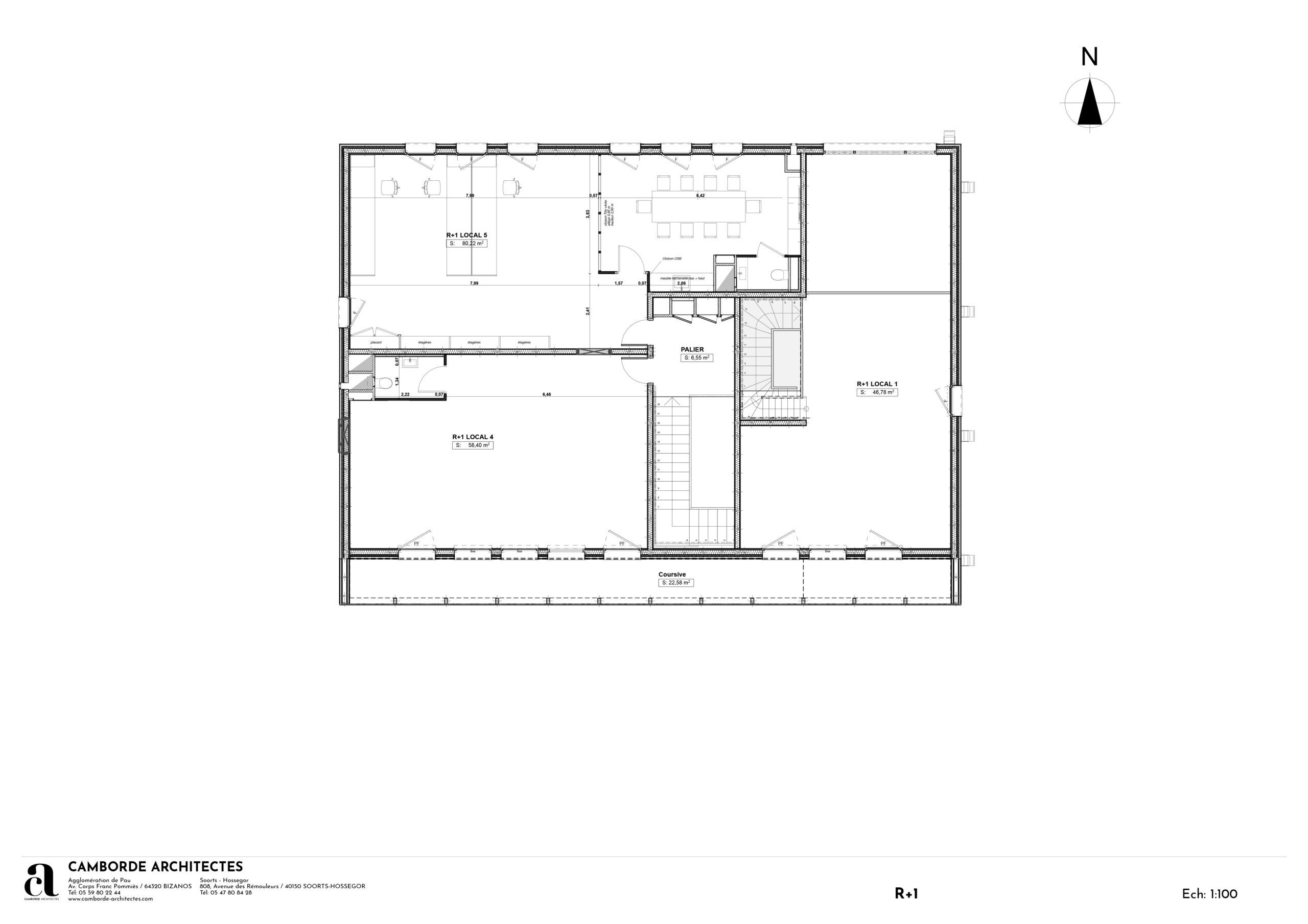 Plan R+1 / Camborde Architectes