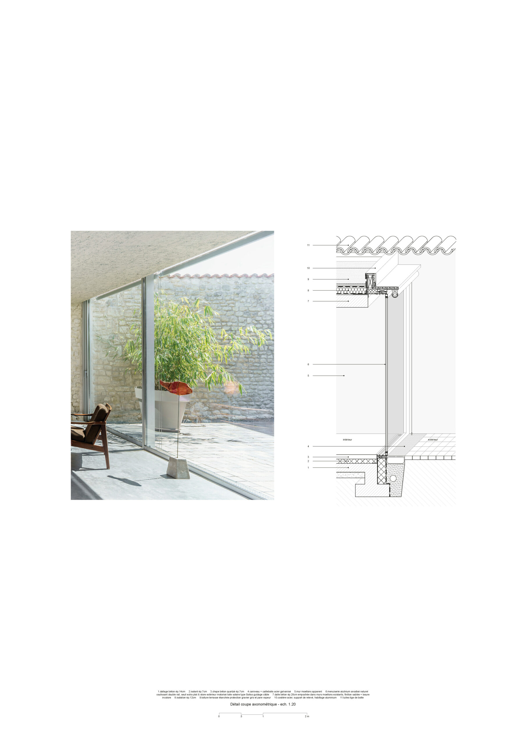 Détails façade extension / oza