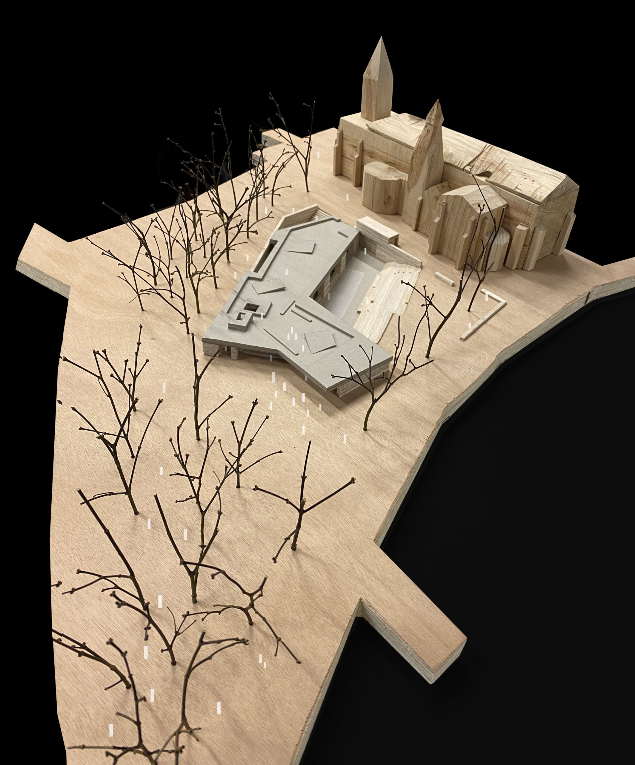 Maquette en bois au 200e de la place de Saint Seurin, Bordeaux / Maxime Carrère