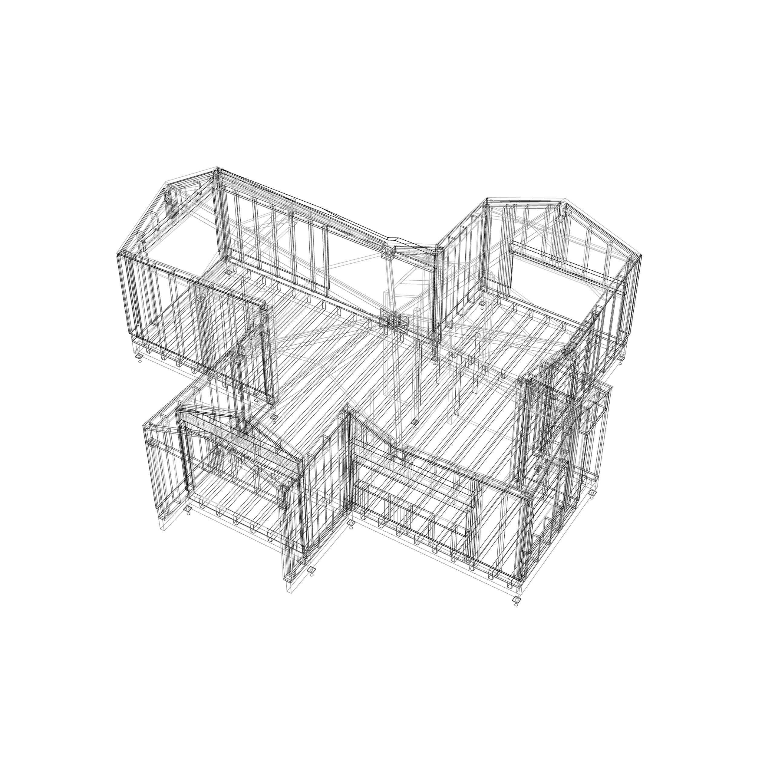 Maison(ou)VerteRurale_3D / onSITE architecture / charpenterie de l'estuaire