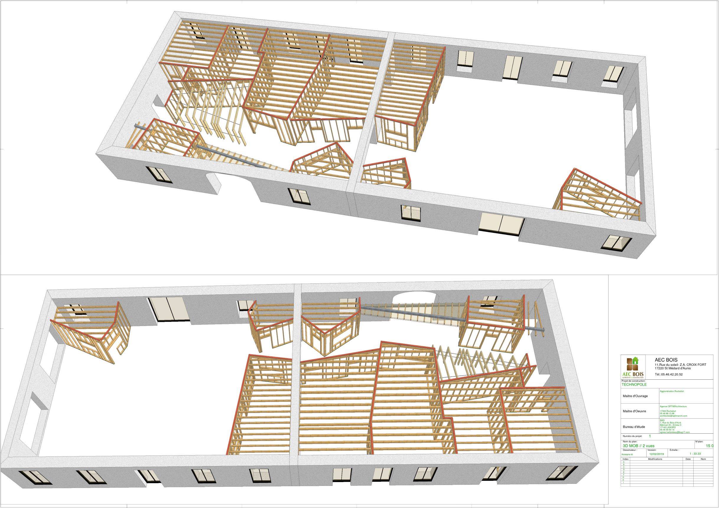 Murs ossature bois / Optim'Architecture