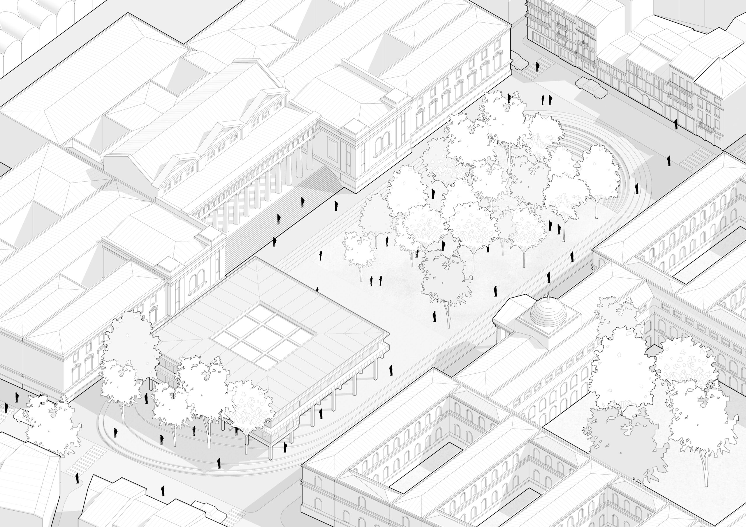 Axonométrie site complet / Benjamin Codet
