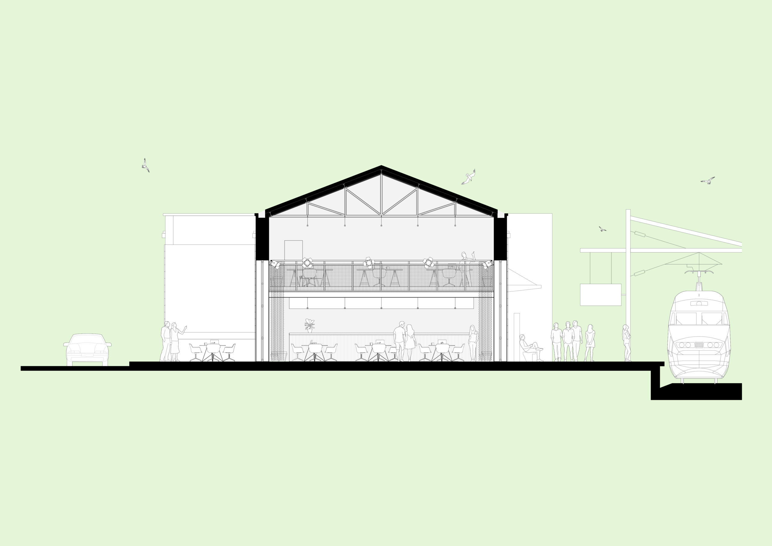 Coupe transversale / B+L ARCHITECTES