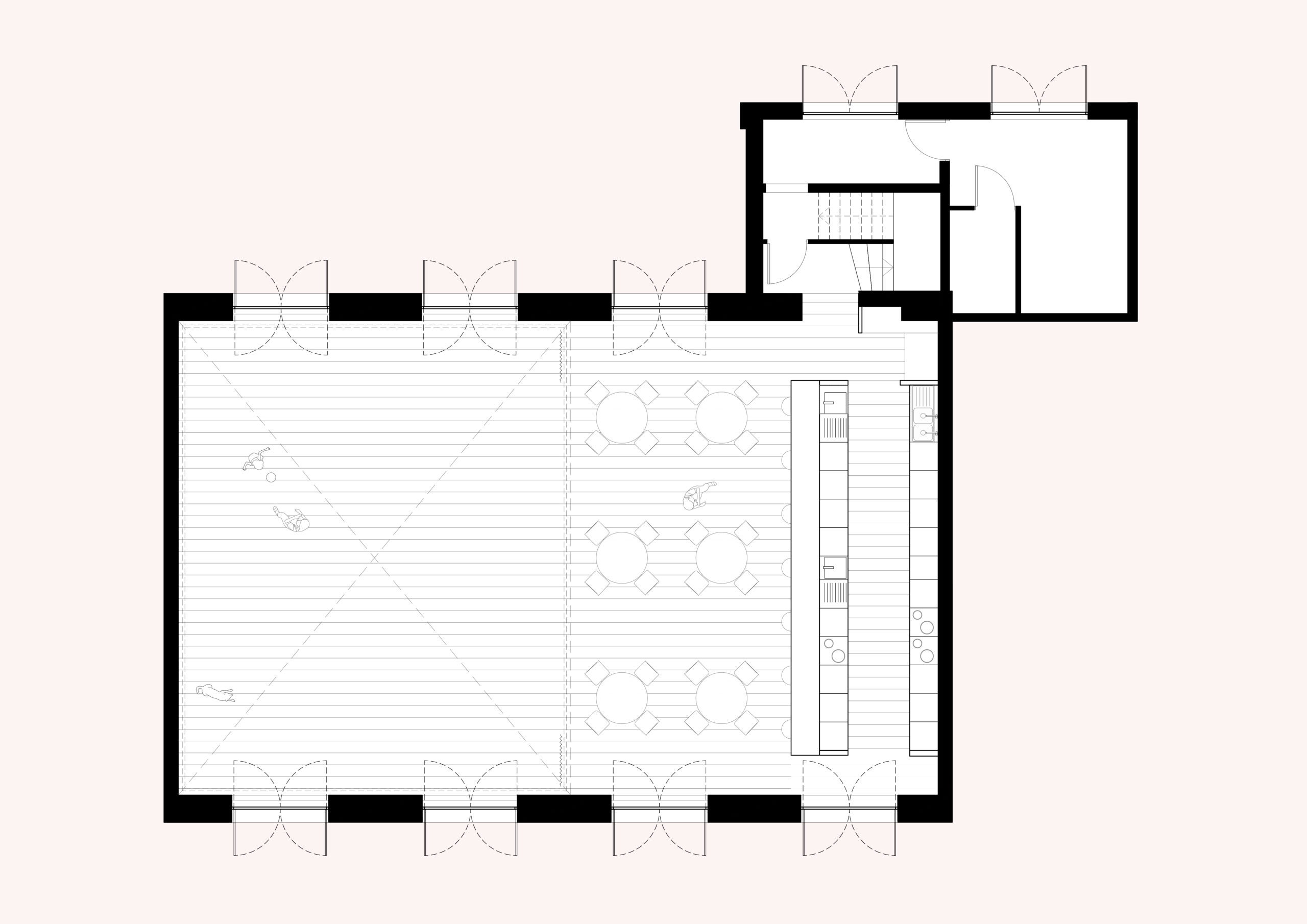 Plan de rez-de-chaussée / B+L ARCHITECTES