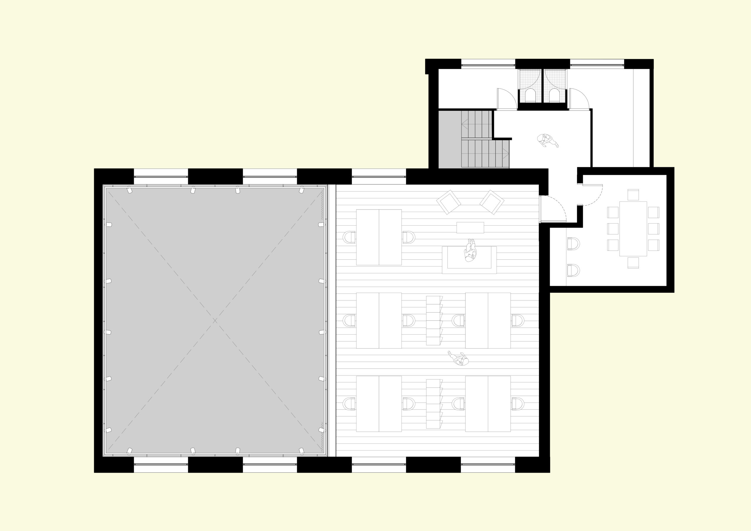 Plan de r+1 / B+L ARCHITECTES