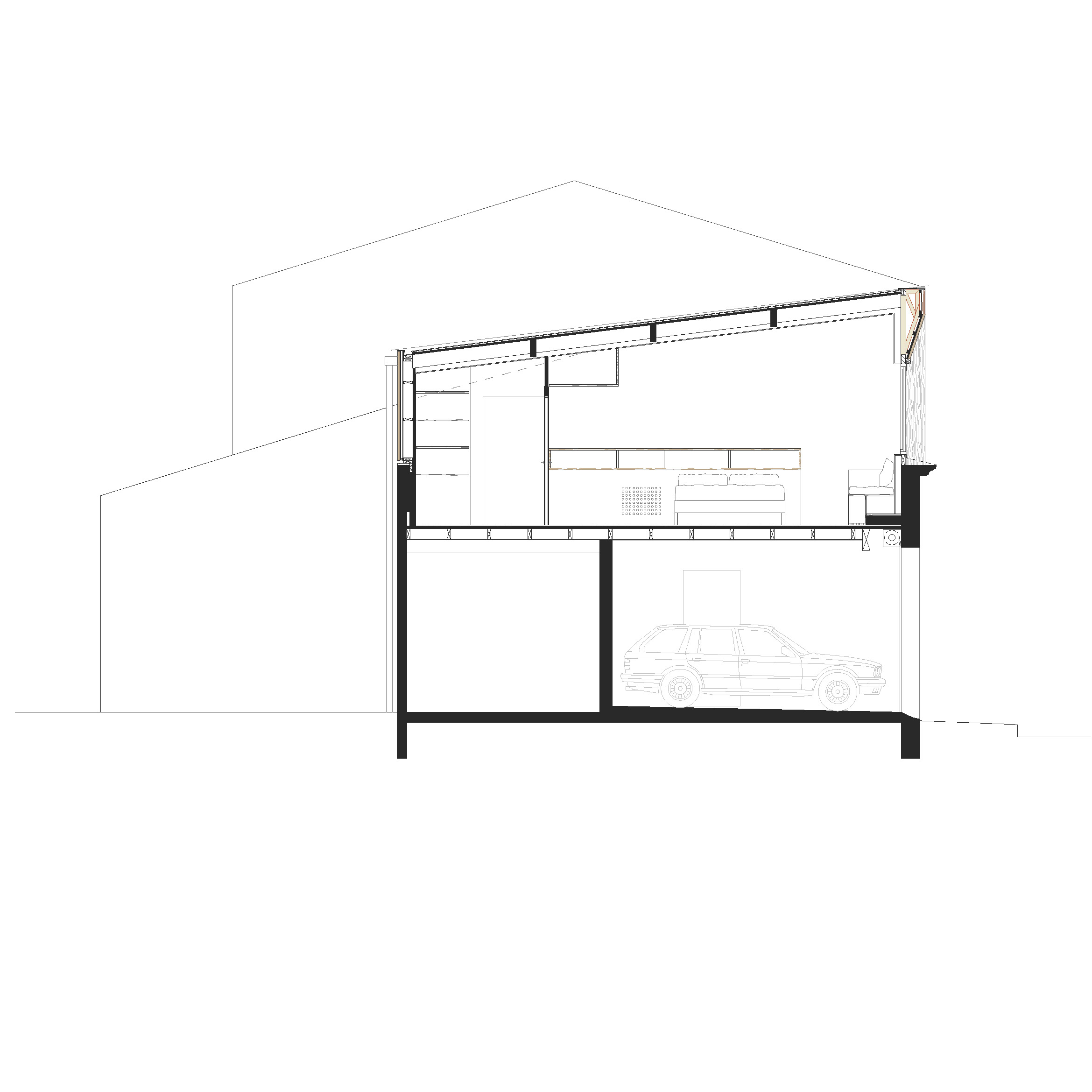 Coupe A / Faye Architectes & Associés