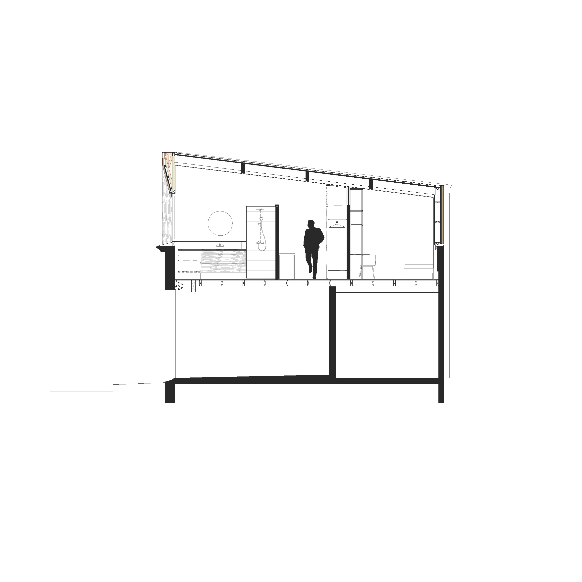 Coupe B / Faye Architectes & Associés