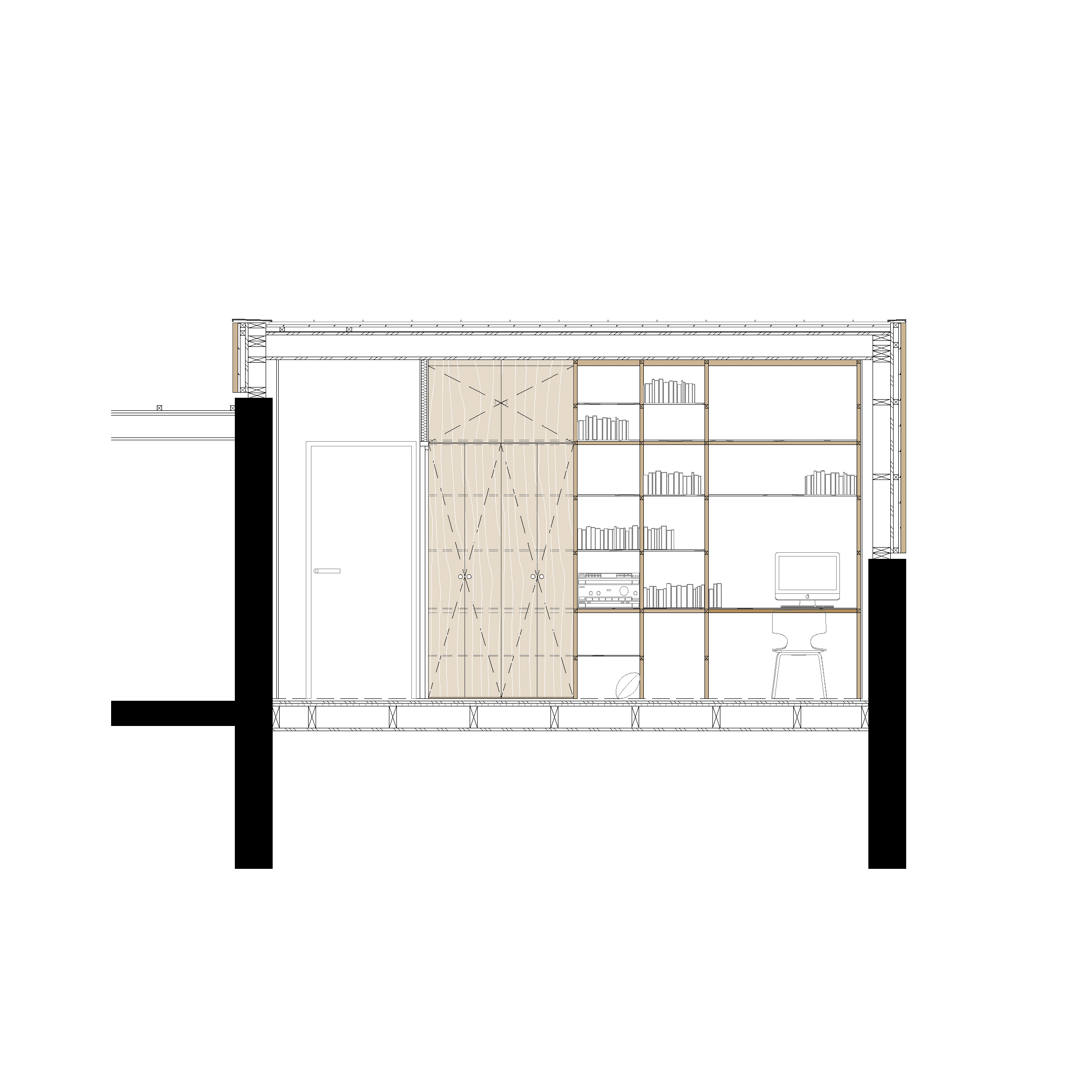 Détail Bibliothèque Chambre Enfant / Faye Architectes & Associés