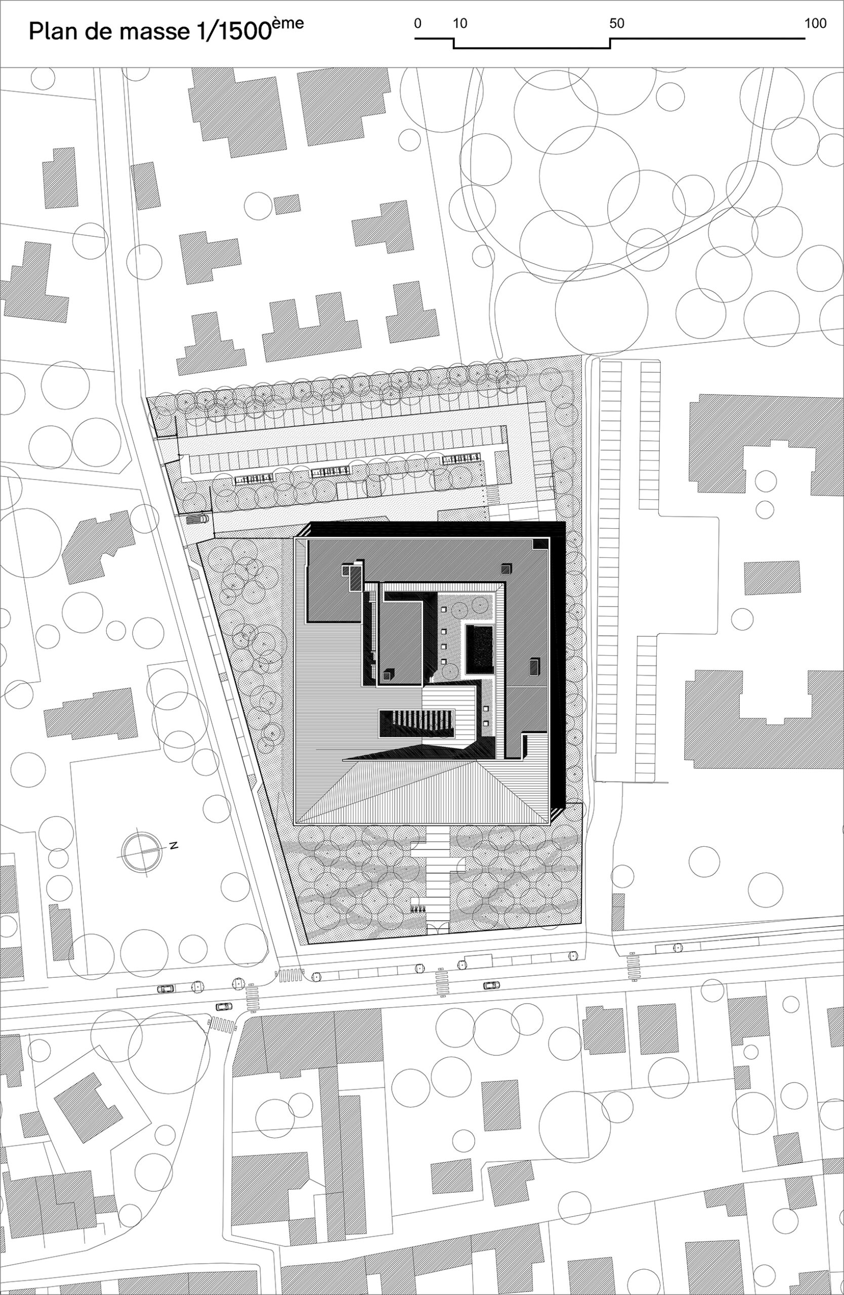 Palais de justice_plan masse / @blp&associés
