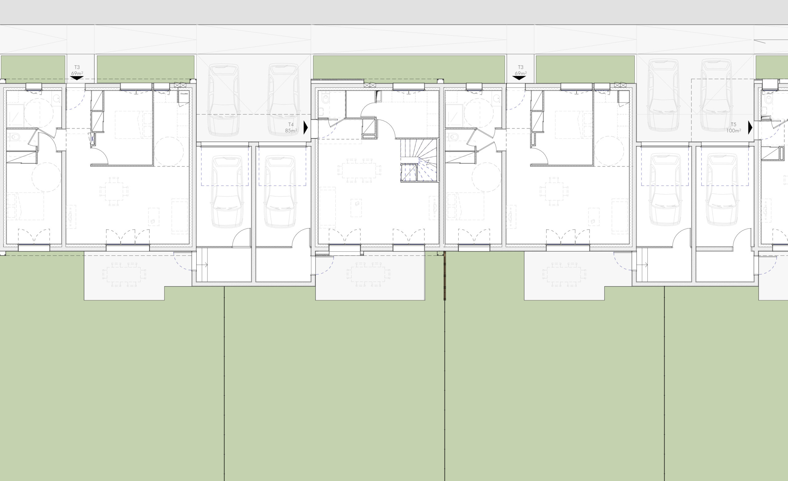 Plan d'une séquence de rue / hub architectes