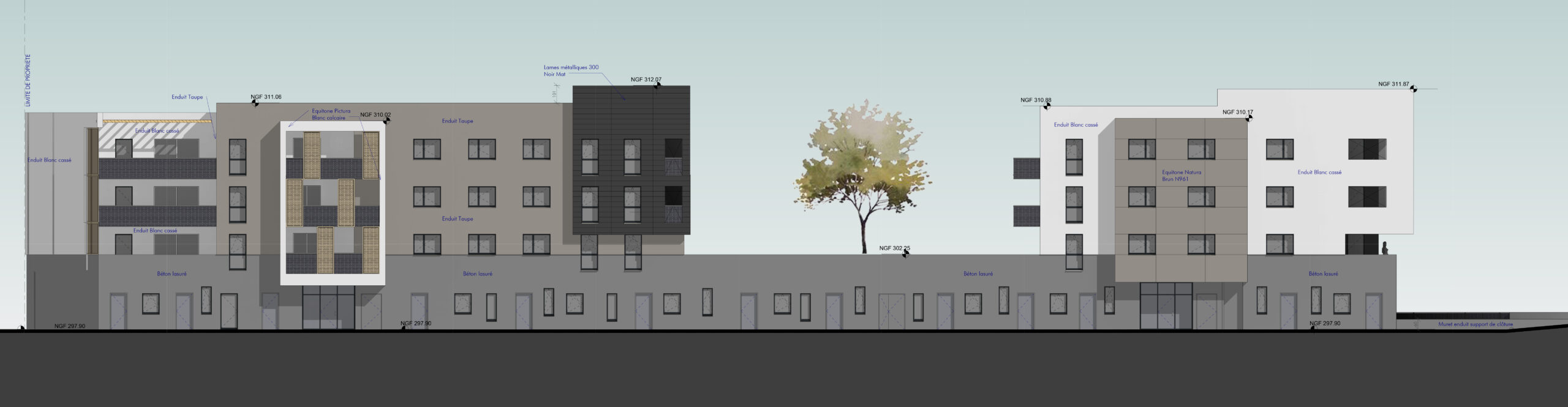 Façade sur rue / HUB Architectes