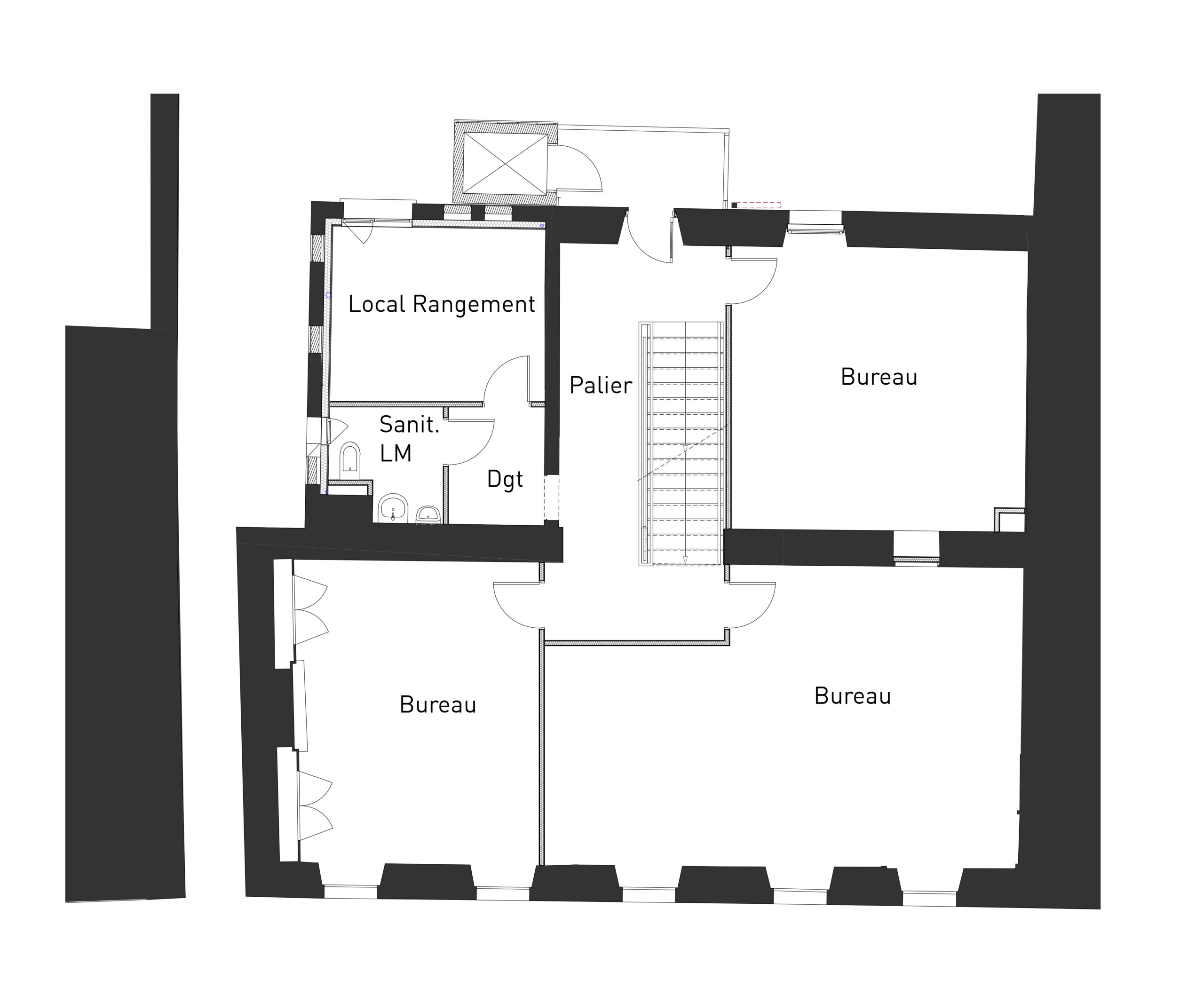 Plan R+1 / Atelier du trait
