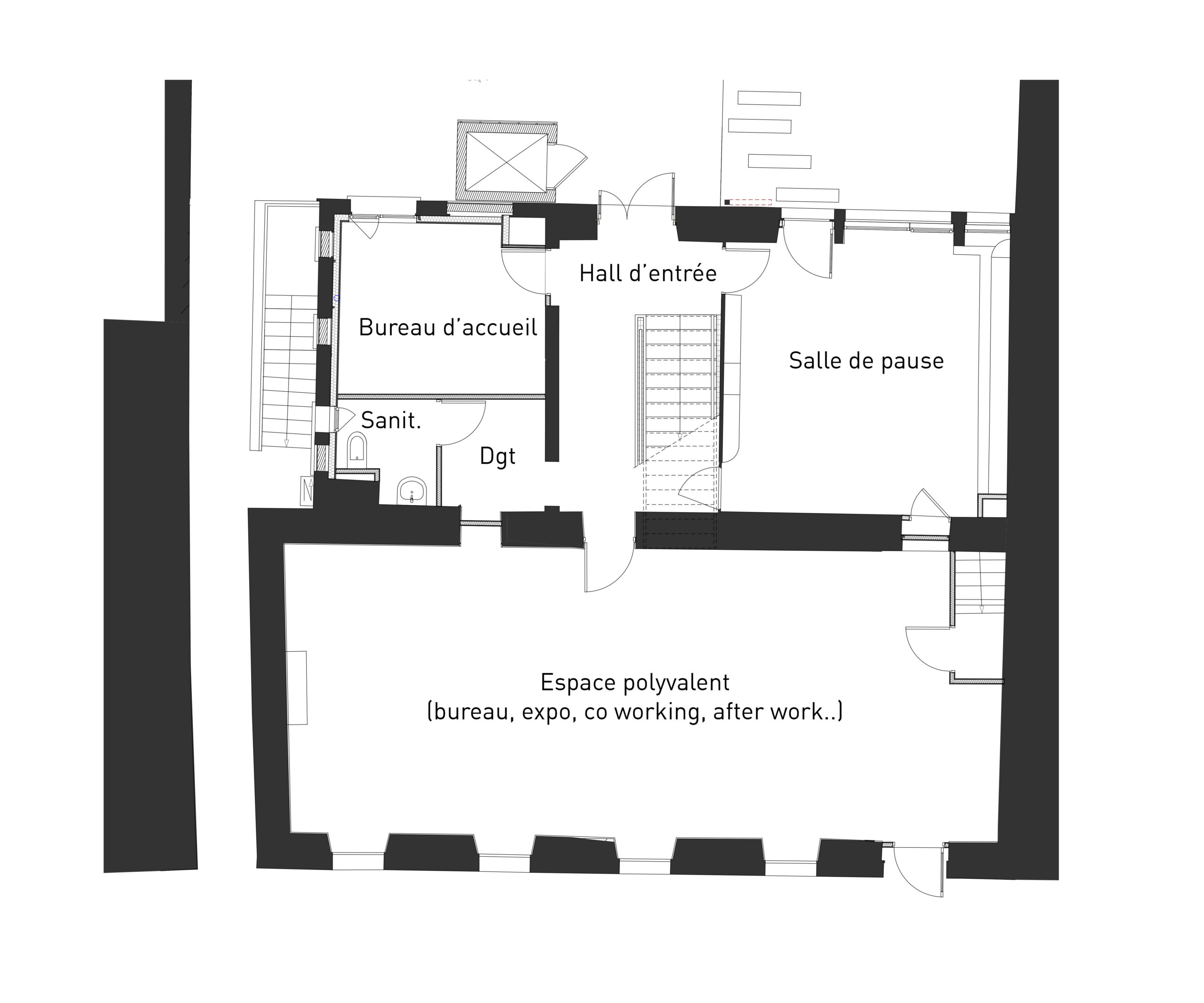 Plan RDC / Atelier du trait