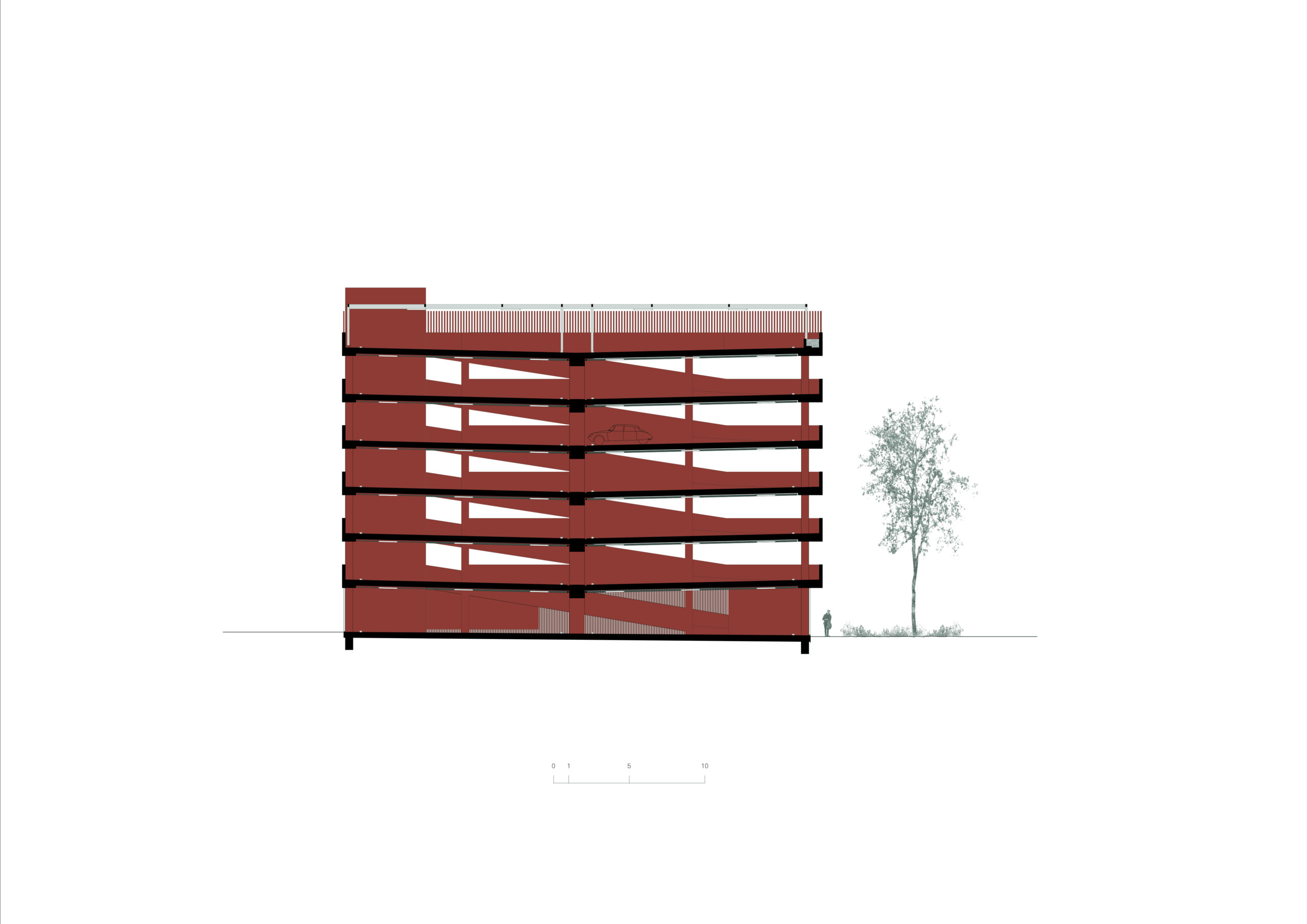 coupe transversale 1 / atelier provisoire