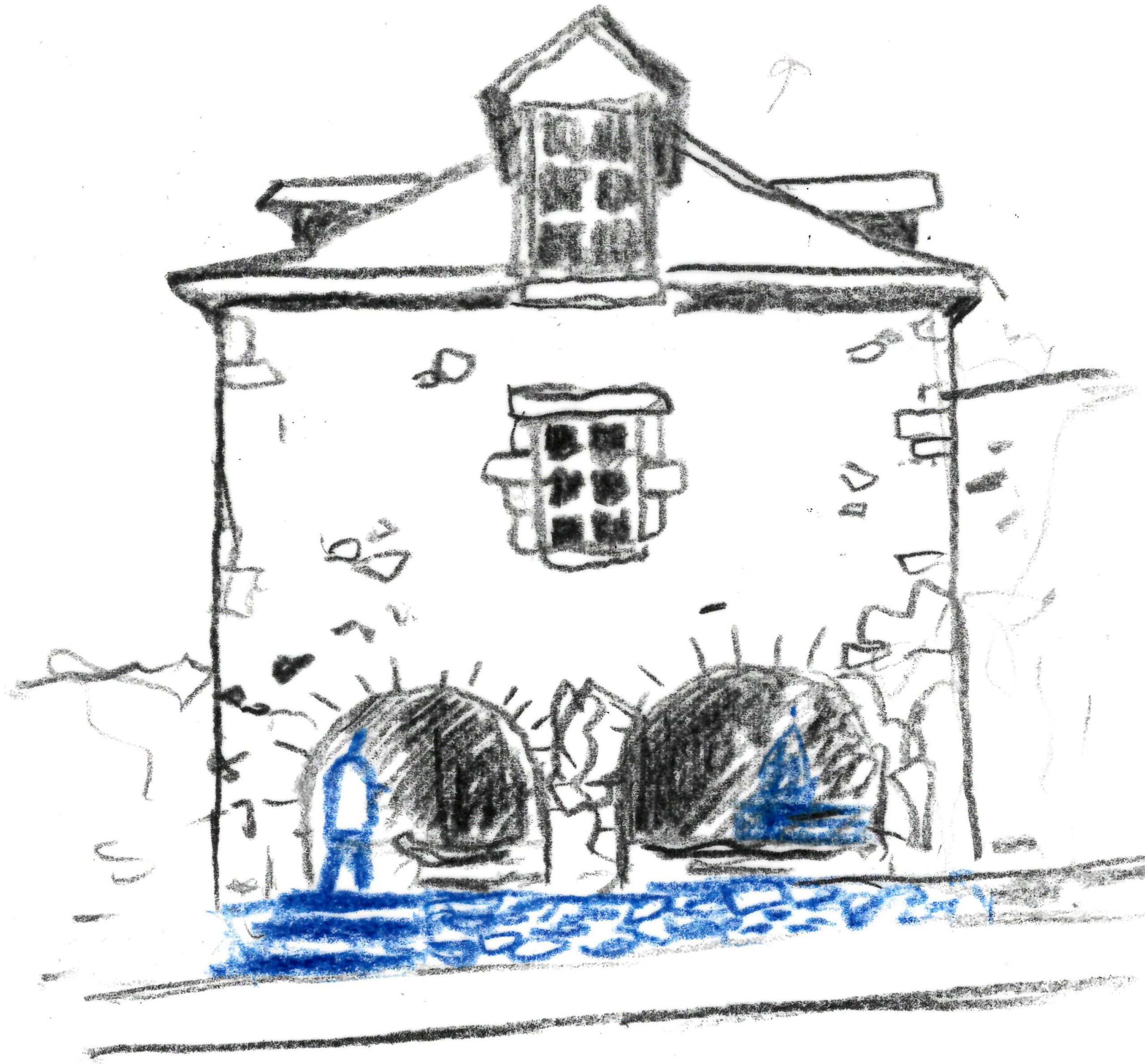accès au lavoir - croquis d'intention / atelier du sillon